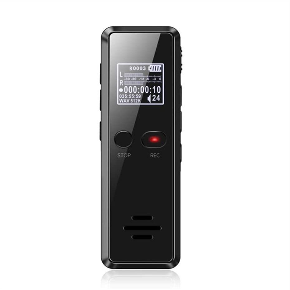 SMSOM Digital Voice Recorder,Voice Activated Recorder with Playback-Small Digital Voice Recorder for Lectures Meetings,USB Rechargeable,Black (Size : 32GB)
