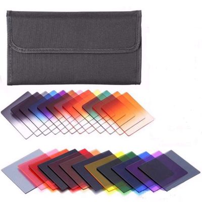 42in1 DSLR Filter Set Camera Filtro Full Kit Gradient Color Square ND Filter 24 ColorsGradient Color Square Suit for DSLR Camera (Color : 24 color filter)