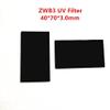 253.7 254nm ZWB3 40 70 3.0MM UG5 U-330 UV Pass Filter Ultraviolet Bandpass Glass view 2