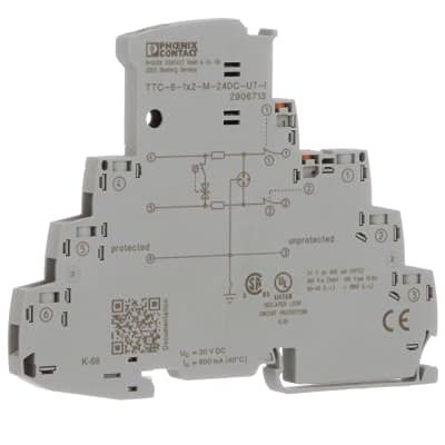2906713, Surge Protector, DIN Rail, 24VDC, TTC-6-1X2-M-24DC-UT-I