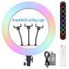 18" Digital RGB LED Dimmable Ring Light with 70" Tripod Stand, Remote Control and Mirror - Compatible with Phones & Cameras view 1