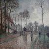 Stagecoach in Louveciennes : Camille Pissarro : Archival Quality Art Print view 1