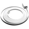 10 Feet Phone Extension Cord for Landline Telephones  High End Quality RJ11 Phone Cable  Pure Copper  50 Micron Gold Contacts  Strong Thick Outer Jacket (White, 10 FT) view 1