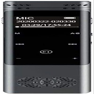 SMSOM Digital Voice Recorder Voice Activated for Lectures,Meetings&Class,Portable Digital Activate Audio Tape Recording Device,Black