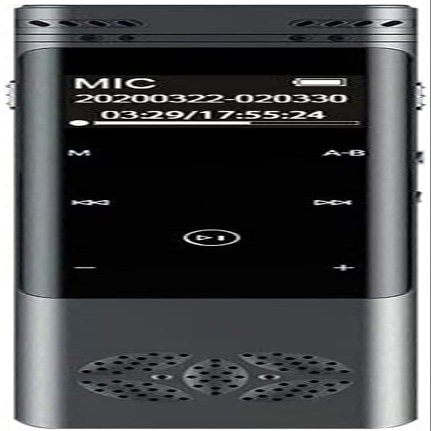 SMSOM Digital Voice Recorder Voice Activated for Lectures,Meetings&Class,Portable Digital Activate Audio Tape Recording Device,Black