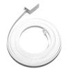 RetailAndBulk 12 Feet Phone Extension Cord for Landline Telephones  High End Quality RJ11 Phone Cable  Pure Copper  50 Micron Gold Contacts  Strong Thick Outer Jacket (White, 12 FT) view 1