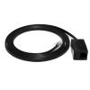 6 Feet Phone Extension Cord for Landline Telephones  High End Quality RJ11 Phone Cable  Pure Copper  50 Micron Gold Contacts  Strong Thick Outer Jacket (Black, 6 FT) view 1