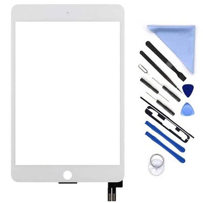 First Choose Digitizer Screen Replacement for iPad Mini 5 5th Gen 7.9In 2019 Touch Glass Panel Repair Parts A2133 A2124 A2126 A2125 With Tool Kit(Without Home Button,Not LCD) (White)
