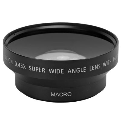 62mm Wide Angle Lens, Universal Wide Angle Lens Compatible with 62mm Filter Aperture Lens Alloy and Optical Glass Lens with Storage Bag Applicable for 82mm/3.2in Filter