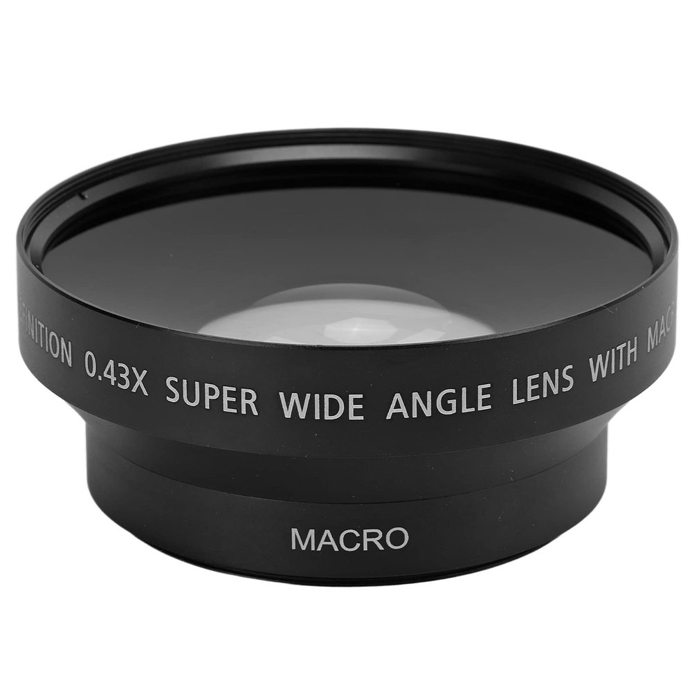 62mm Wide Angle Lens, Universal Wide Angle Lens Compatible with 62mm Filter Aperture Lens Alloy and Optical Glass Lens with Storage Bag Applicable for 82mm/3.2in Filter