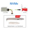 Cablecc PCI-E 3.0 Express 4.0 x4 to Oculink External SFF-8612 SFF-8611 Host Adapter for PCIe SSD with Bracket view 3