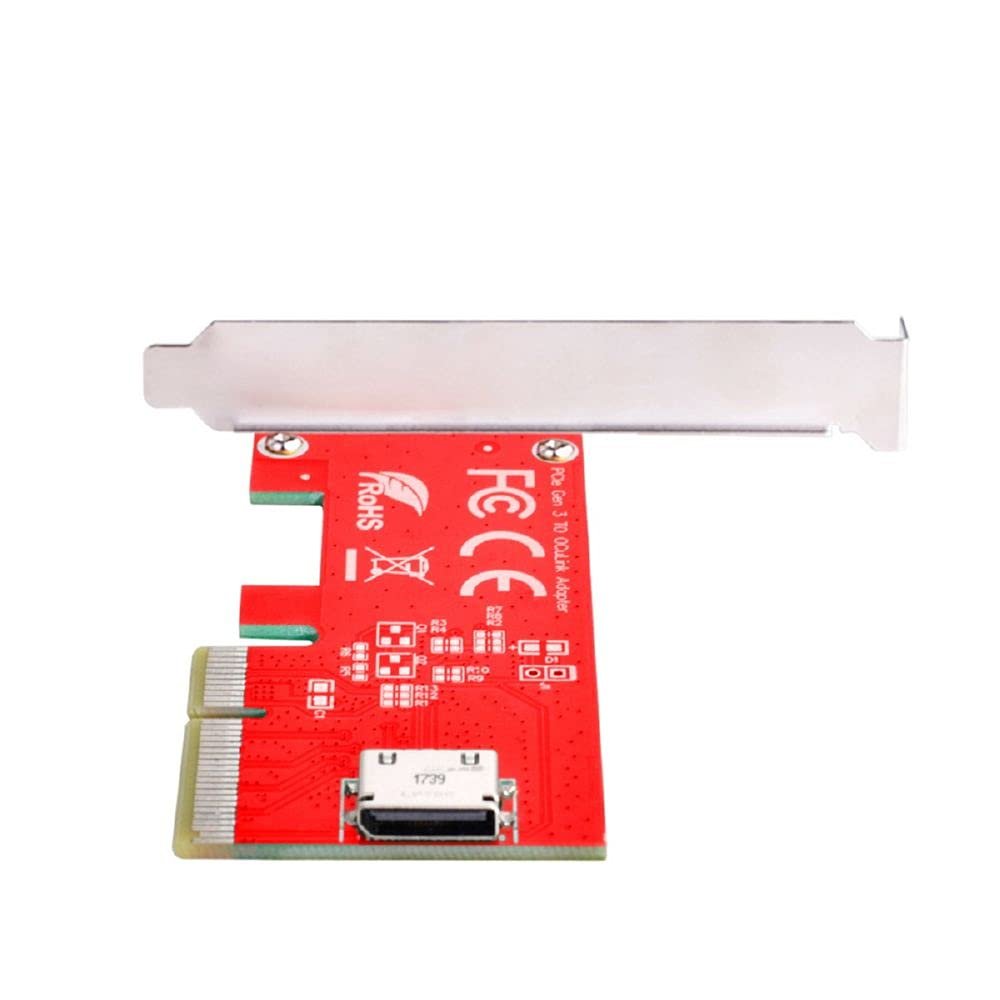 Cablecc PCI-E 3.0 Express 4.0 x4 to Oculink Internal SFF-8612 SFF-8611 Host Adapter for PCIe SSD with Bracket