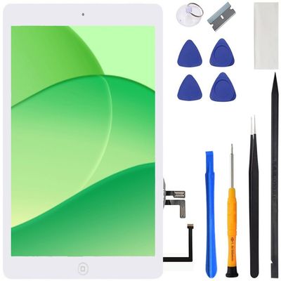 for iPad Air 1 / 1st Gen Screen Replacement 9.7 Inch Digitizer, for A1474 A1475 A1476 Air 1st Generation Touch Glass with Home Button, Repair Tool Kit (White)
