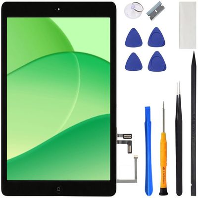 for iPad Air 1 / 1st Gen Screen Replacement 9.7 Inch Digitizer, for A1474 A1475 A1476 Air 1st Generation Touch Glass with Home Button, Repair Tool Kit (Black)