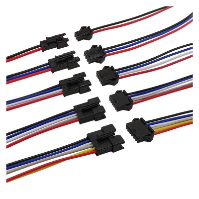 JIANGXIAO Xiaojiang Store 5Pairs JST SM 2P 3P 4P 5Pin 6 Pin Male to Female Jack Socket Wire Cable Pigtail Connector Length 10cm 15cm 20cm (Color : 15cm, Pins : 2Pin)
