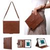 2021 iPad Pro 12.9" Handbag Case, MVRYCE PU Leather Protective Cover Multi-Function Folio Stand Cover with Card Slots/Pen Holder Compatible with 2018/2020/2021 iPad Pro 12.9 inch, Brown view 1