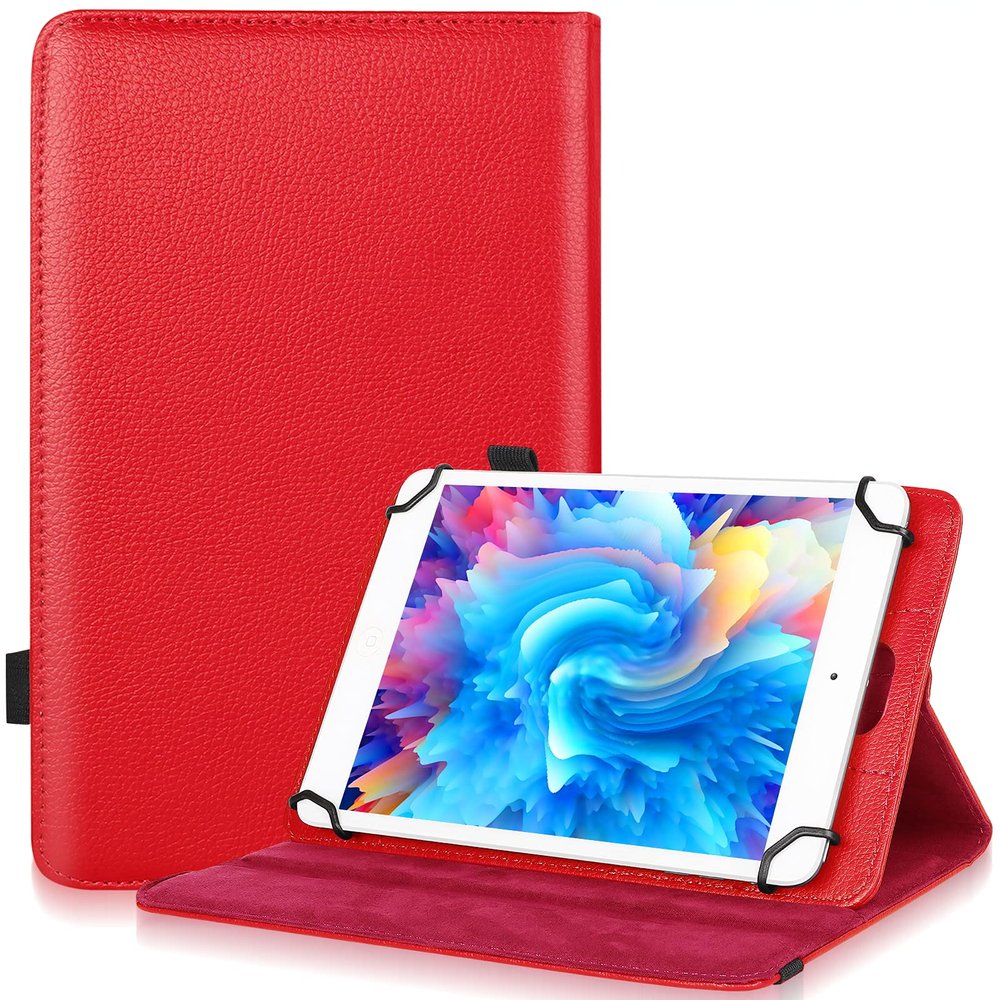 UrbanX 7"-8" Inch Universal Tablet Case, Protective Cover Stand Folio Case for Galaxy Phones S20 Ultra 5G 7 8 Inch, with 360 Degree Rotatable Kickstand, Multiple Viewing Angles and Stylus Holder