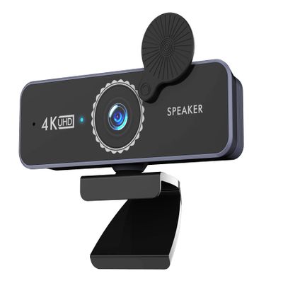 AzuFlt 4K UHD Webcam, USB Web Camera, Compatible with Zoom/Skype/Teams/Webex, PC Mac Desktop, MIC, Camera, Speaker 3 in 1, Face Optimization