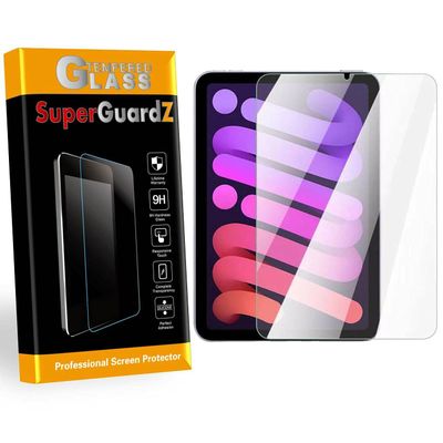 [2-PACK] For iPad Mini 7 (2024) / iPad Mini 6 (2021) Screen Protector [Tempered Glass], SuperGuardZ, 9H, 0.3mm, 2.5D Round Edge, Anti-Scratch, Anti-Bubble