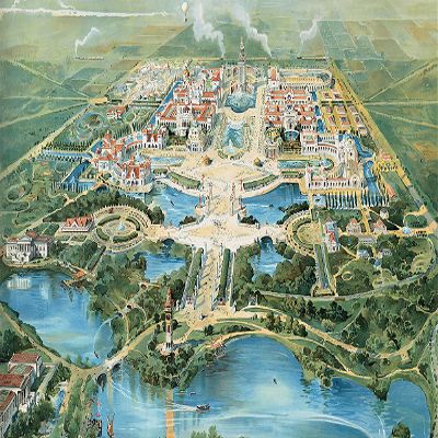 Bird's Eye View of Buffalo's Pan-American Exposition : Archival Art Print