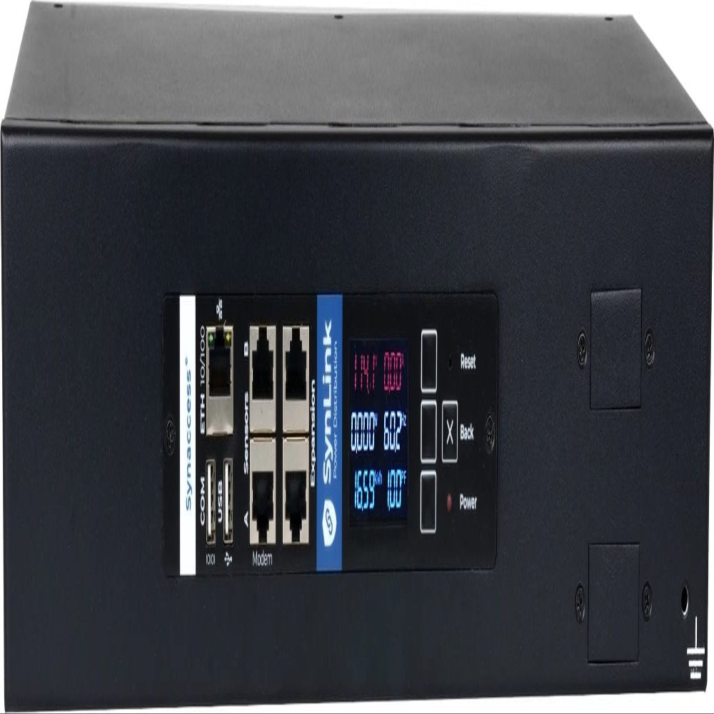 Synaccess SP-2001D SynLink Monitored 2U PDU (Non-SWITCHABLE OUTLETS) 120V/20A, 16 Outlets NEMA5-20R - 1% Accurate Energy Meter KWH (8) - Access Via Web App, SSH, Serial, HTTP(S) API