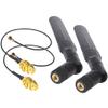 Dual Band 2.4GHz 5GHz 5.8GHz Antenna 5dBi WiFi Omni RP-SMA Male + 15CM U.FL MHF4 to RP SMA Female Pigtail Cable for M.2 NGFF WiFi WLAN 3G/4G Card Notebook PS4 Drone Pack of 2 view 1