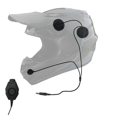 Tactical in-Helmet & Push to Talk Kit Compatible with Midland 2-Pin Radios (GXT/LXT Series)
