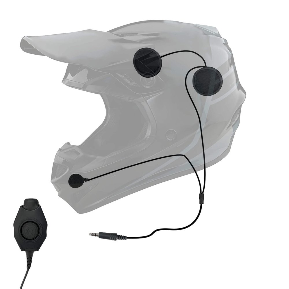 Tactical in-Helmet & Push to Talk Kit Compatible with Midland 2-Pin Radios (GXT/LXT Series)