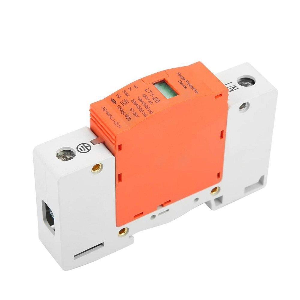 Surge Protectors 1P 420VAC House Surge Protector, Protective Arrester Quick Response Device Low Unloading Voltage Safer