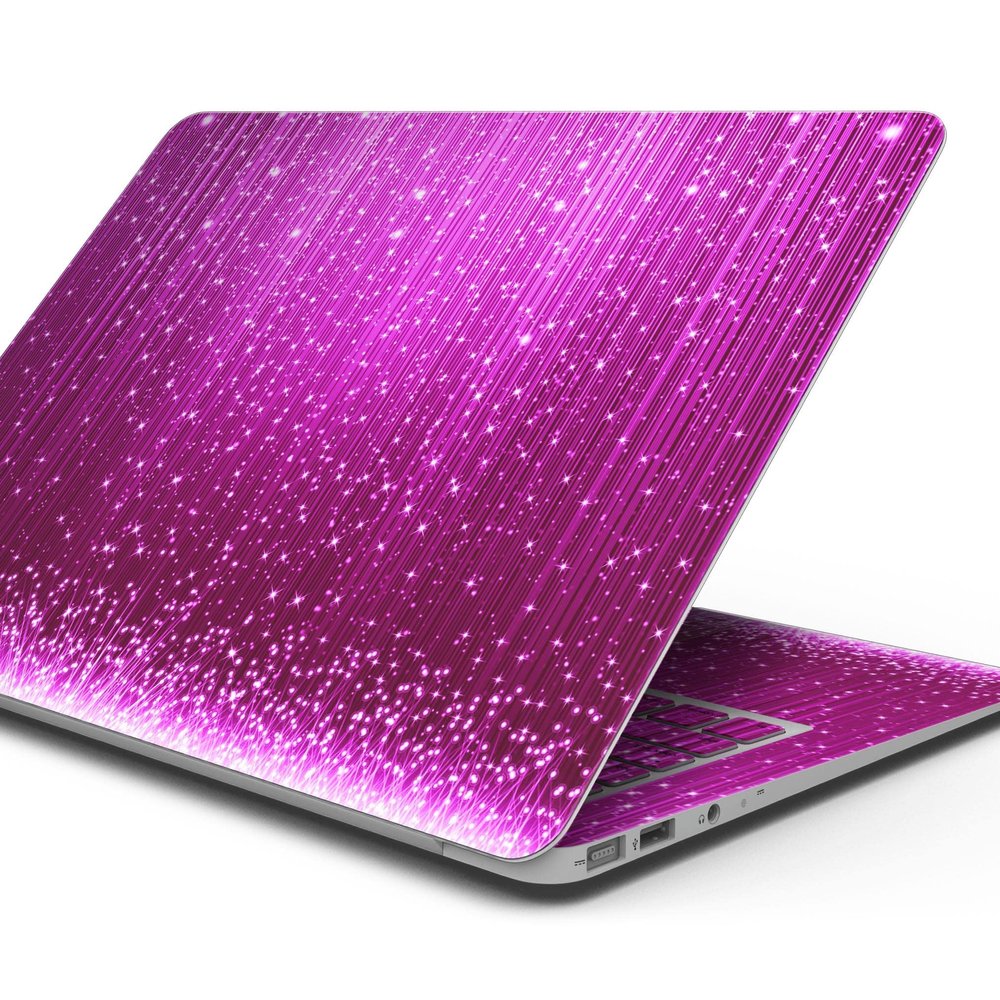DesignSkinz - Abstract Pink Neon Rain Curtain - Full-Body Wrap Protective Decal Skin Kit Compatible with MacBook 13" Air (A1932)