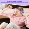 New bee Kids Headphones for School with Microphone KH20 HD Stereo Safe Volume Limited 85dB/94dB Foldable Lightweight On-Ear Headphone for PC/Mac/Android/Kindle/Tablet/Pad (Purple) view 4