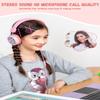 New Bee Kids Headphones Wired for School with Microphone KH20 HD Stereo Safe Volume Limited 85dB/94dB Foldable Lightweight for Girl/Mac/Android/Kindle/Tablet/Pad (Pink) view 2