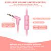 New Bee Kids Headphones Wired for School with Microphone KH20 HD Stereo Safe Volume Limited 85dB/94dB Foldable Lightweight for Girl/Mac/Android/Kindle/Tablet/Pad (Pink) view 3