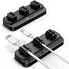 Lamicall Cable Clips, Cord Organizer - [Two Pack] Adjustable Hole Cord Clips Management, Adhesive Wire Organizer USB Cable Holder, Charging Power Cord Keeper Catcher for Desk view 1