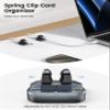 Lamicall Cable Clips, Cord Organizer - [Two Pack] Adjustable Hole Cord Clips Management, Adhesive Wire Organizer USB Cable Holder, Charging Power Cord Keeper Catcher for Desk view 2