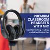 ThinkWrite Technologies / TWT Audio Duro, TW210 (2nd Gen) | Premium Over-Ear Wired Black Headset with Noise Reducing Microphone (3.5mm Jack) view 2