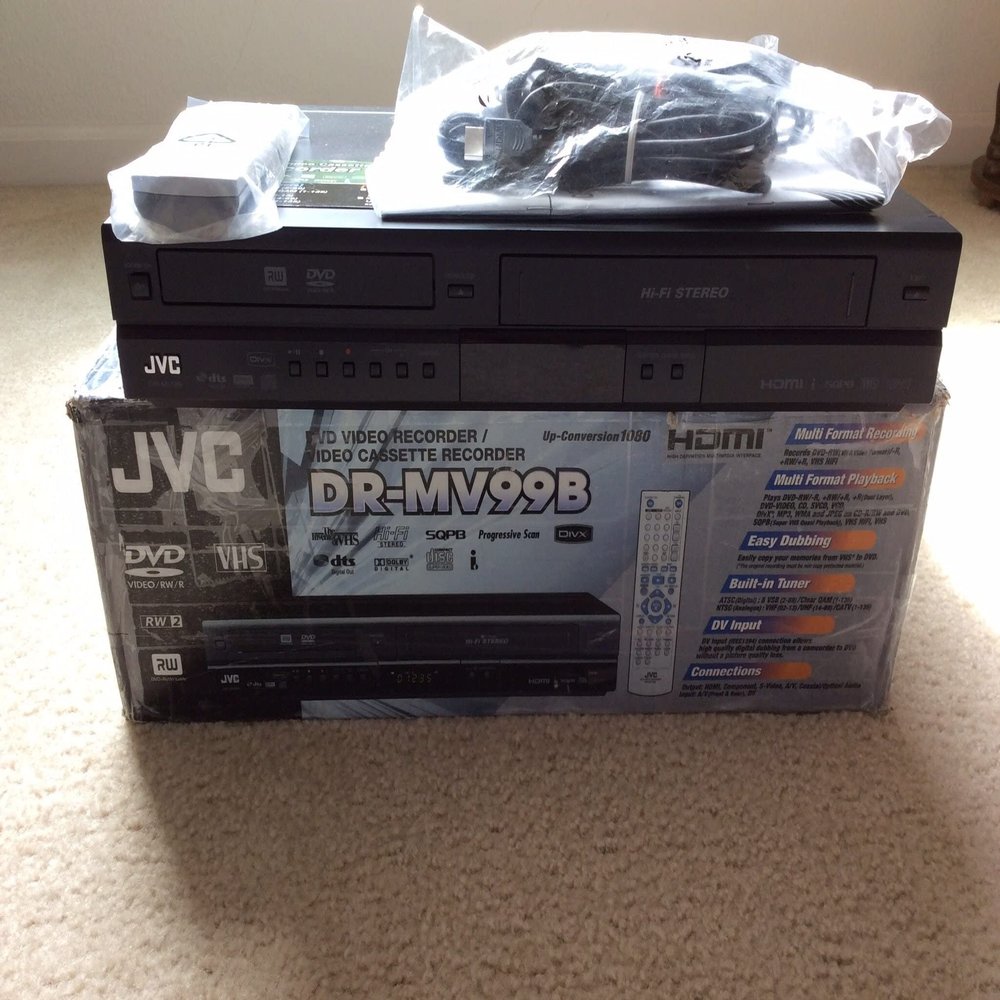 JVC DR-MV80B DVD Video Recorder/VHS Video Cassette Recorder Combination Unit (Renewed)