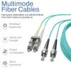 SpeedaLite 30M LC to ST Fiber Patch Cable OM3 Multimode Duplex 10Gig OFNR, 30 Meter view 4