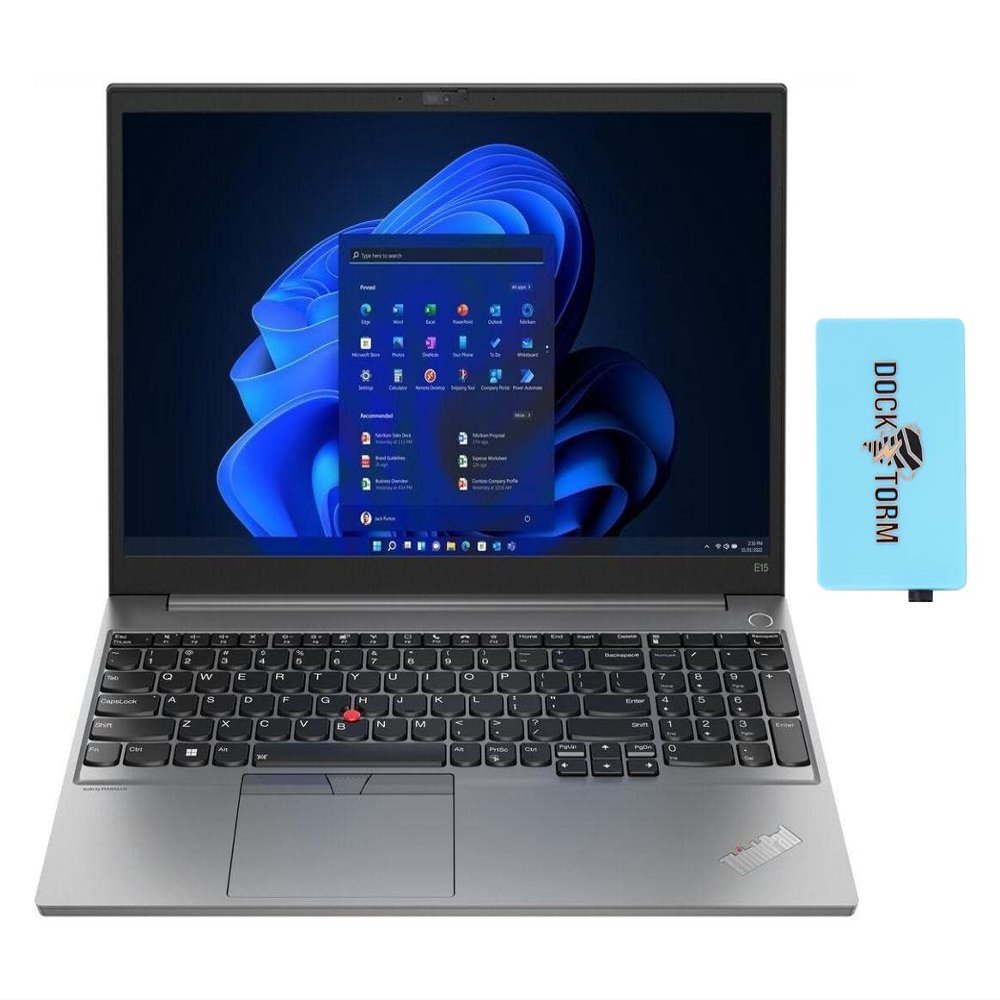 Lenovo 2022 ThinkPad E15 Gen 2 15.6" 60Hz Full HD IPS Laptop (Intel i5-1235U 10-Core, 16GB RAM, 512GB PCIe SSD, Intel UHD, WiFi 6, Bluetooth 5.2, HD Webcam, Win 10 Pro) with Hub