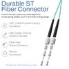 SpeedaLite 2M SC to ST Fiber Patch Cable OM3 Multimode Duplex 10Gig OFNR, 2 Meter view 3
