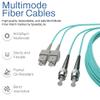 SpeedaLite 2M SC to ST Fiber Patch Cable OM3 Multimode Duplex 10Gig OFNR, 2 Meter view 4