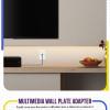 ENERLITES 1-Port Keystone RJ45 Wall Plate Adapter, Multimedia Insert for Decorator Wall Plate, Cat7 Cat6 Cat5 Compatible, for Voice/Data & Audio/Video Multimedia Modules, 6261-W-5PCS, White, 5 pack view 4