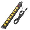 BTU Power Strip Surge Protector Rack-Mount PDU, 8 Right Angle Outlets Wide-Spaced, Mountable Power Strip Heavy Duty for Server Racks, Commercial, 300J (Yellow 6FT) view 1