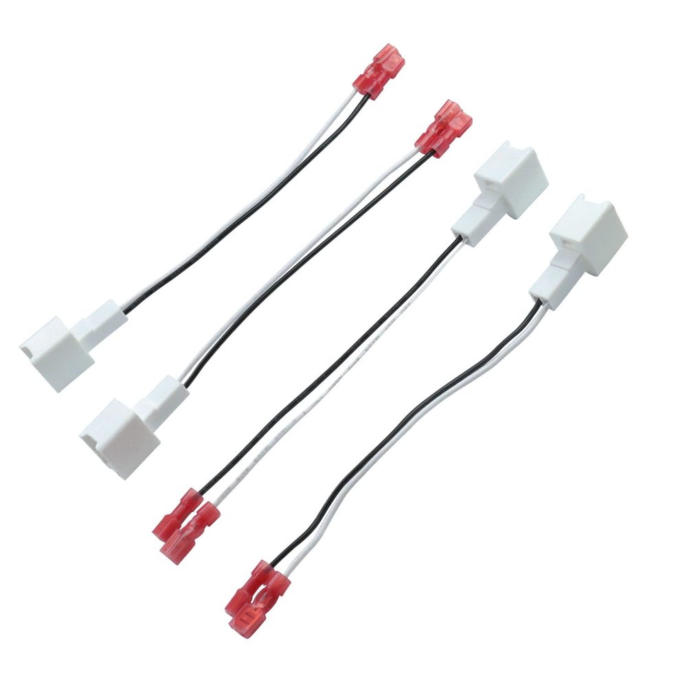 4Pcs Speaker Wire Harness Replacement for 2004-2021 Nissan Altima Titan Frontier Versa Xterra Pathfinder Speaker Connector, 2006-2018 Infiniti M35 Q40 G25 QX70 Car Door Speaker Adapter Plug White