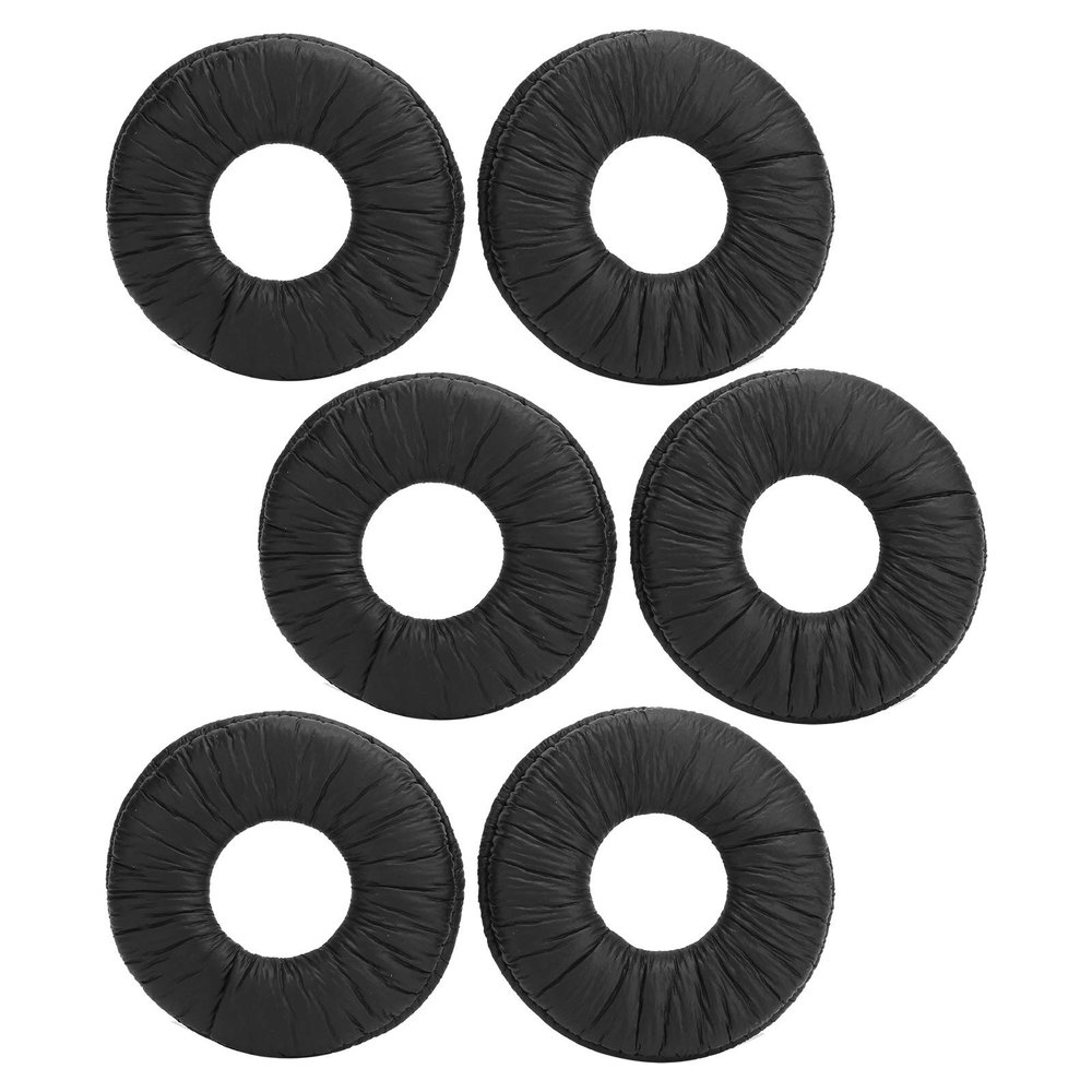 ASHATA Ear Pads Cushions, 3Pairs Sponge Artificial Leather Headphone Cover, 70mm/2.8 Inch Earphone Ear Pads Replacement for MDRZX100 ZX300 V150 V250 V300 V200 V100 V400