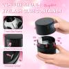 Buqikma Eyelash Extension Glue Jar Storage Tank with Bottom Sealed Adhesive Stand Activated Storage (Black) view 3