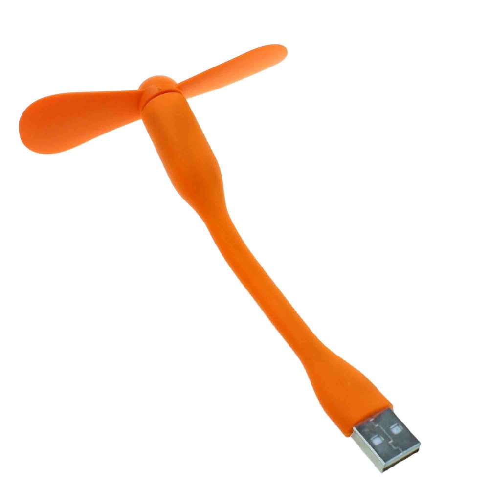 Reland Sun USB Mini Fan, Silent Flexible Mini Fan Portable USB Mini Cooling Fan Cooler, Quiet Travel Fan (orange)