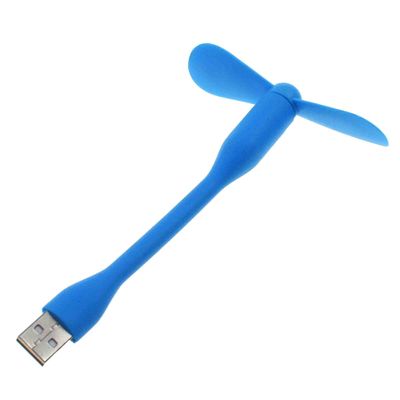 Reland Sun USB Mini Fan, Silent Flexible Mini Fan Portable USB Mini Cooling Fan Cooler, Quiet Travel Fan (blue)