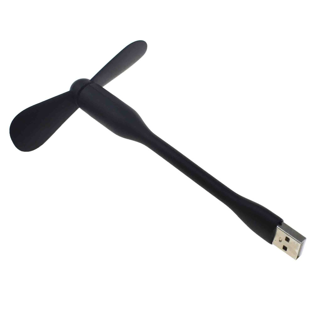 Mini USB Fan, Quiet and Flexible, USB Portable Mini Fan, Mini Cooling Fan, Quiet Travel Fan(Black)