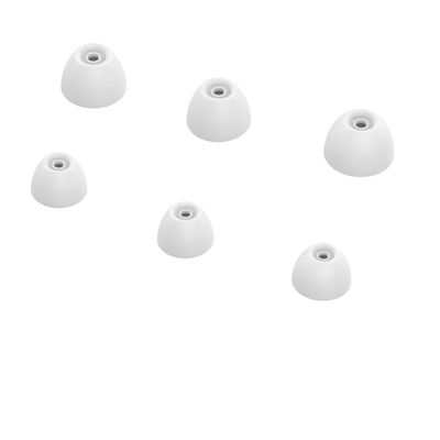 3 Pairs Memory Foam Ear Tips for Samsung Galaxy Buds 2,Ear Tips Replacement with Three Sizes S/M/L,No Silicone Eartips Pain Reducing Noise Earbuds Anti-Slip Replacement Ear (White)